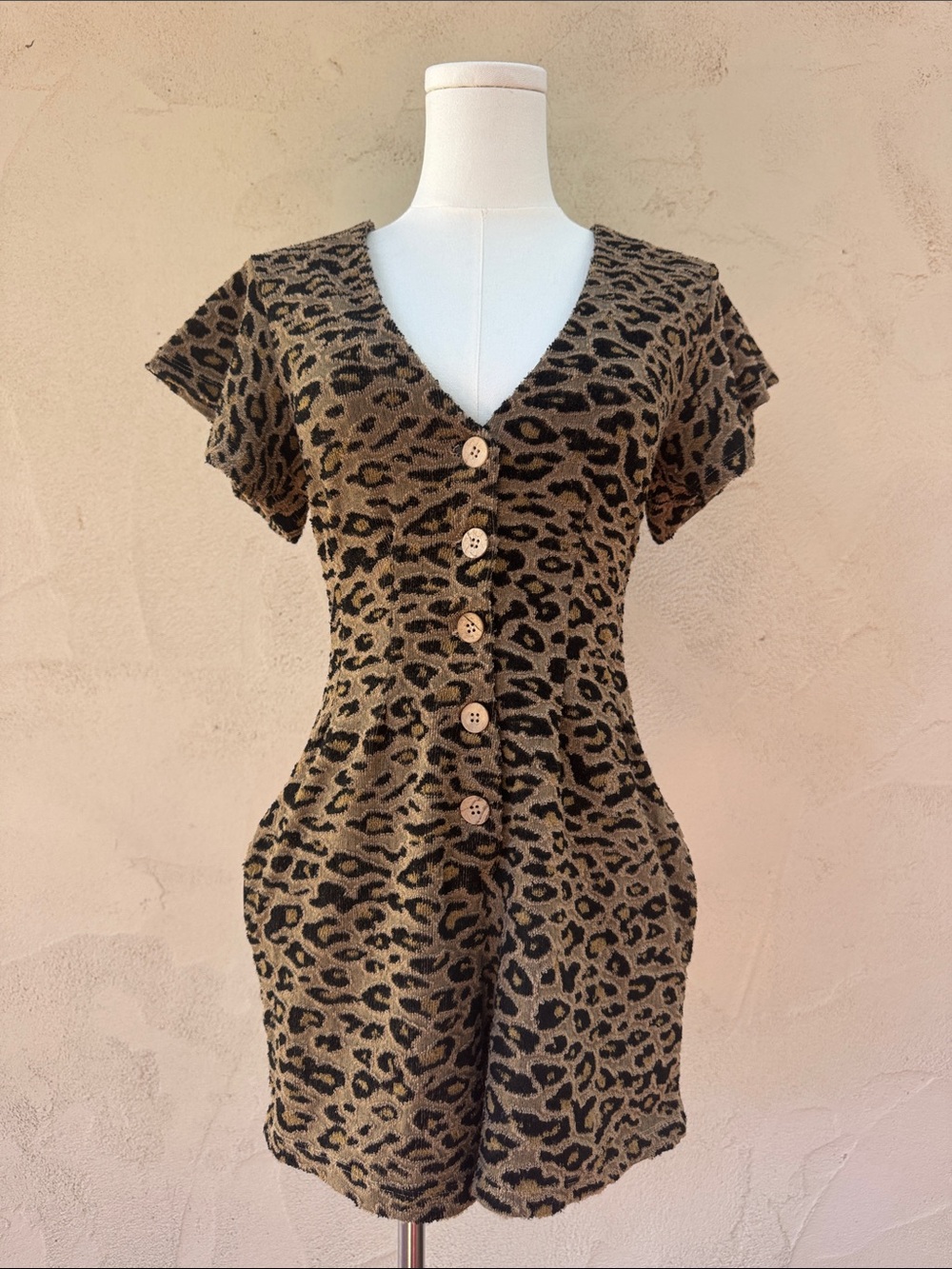 Free People Phoenix Romper Leopard Print Size XS - Picture 5 of 15